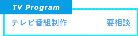 TV番組制作　要相談